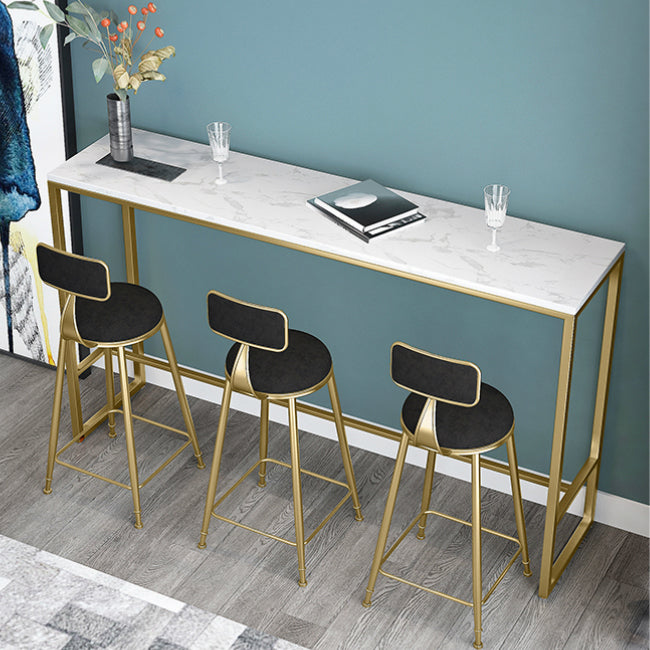 Metal Rectangular Table Modern Style Home Minimalist Bar Table