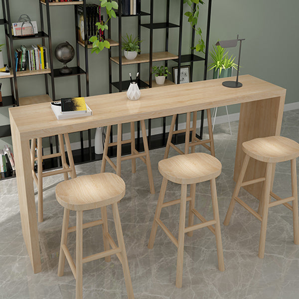 Rectangle Counter Dining Table in Log, Modern Counter Table with 41.3-inch Height