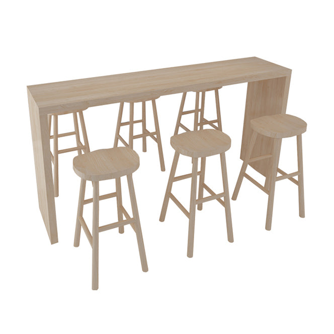 Rectangle Counter Dining Table in Log, Modern Counter Table with 41.3-inch Height