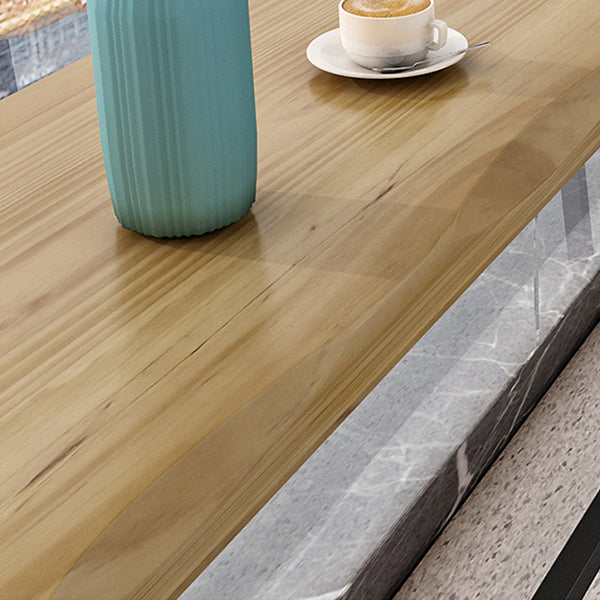 Solid Wood Rectangular Table, Modern Style Home Milk Tea Shop Bar Table