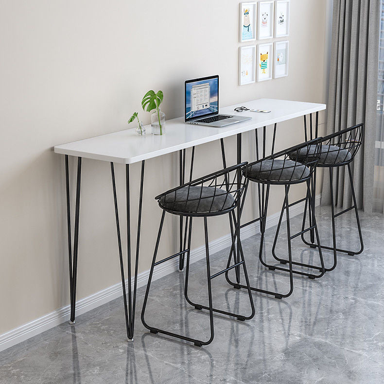 Rectangle Artificial Wood Dining Table Counter Height Table with 4 Legs