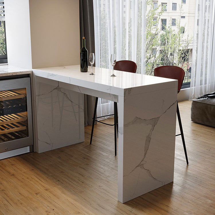 Slate Rectangular Table, Modern Minimalist Home White Bar Table