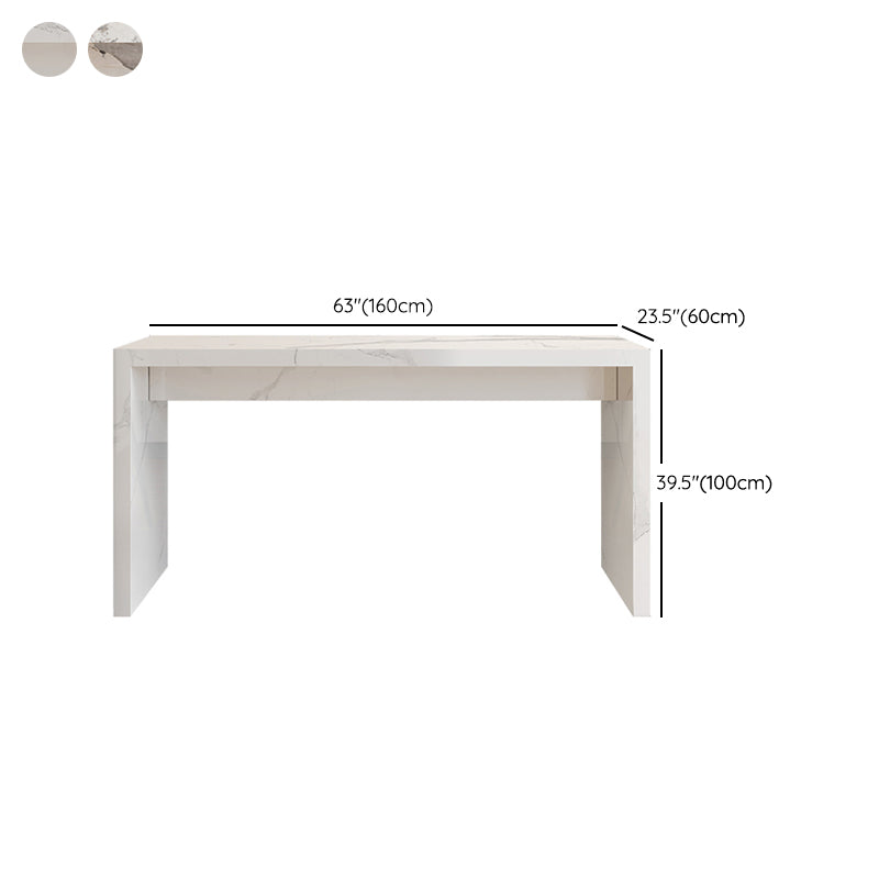 Slate Rectangular Table, Modern Minimalist Home White Bar Table