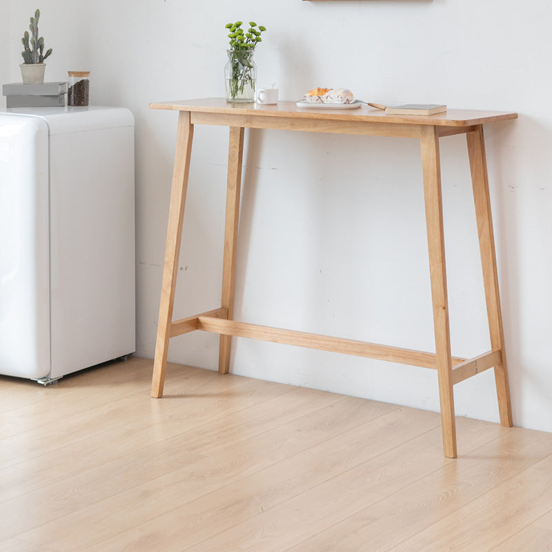 Wooden Rectangular Table, Modern Style Home Living Room Against The Wall Bar Table