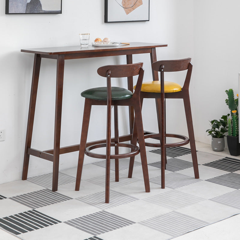 Wooden Rectangular Table, Modern Style Home Living Room Against The Wall Bar Table