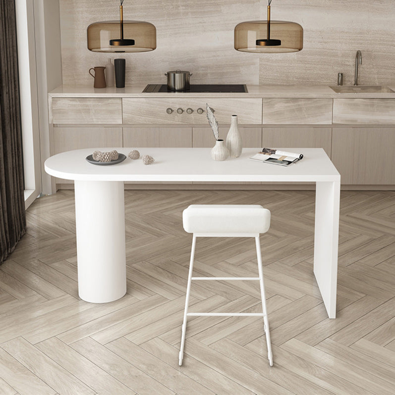 Solid Wood Modern Bar Table Rectangle Dining Table for Kitchen Living Room