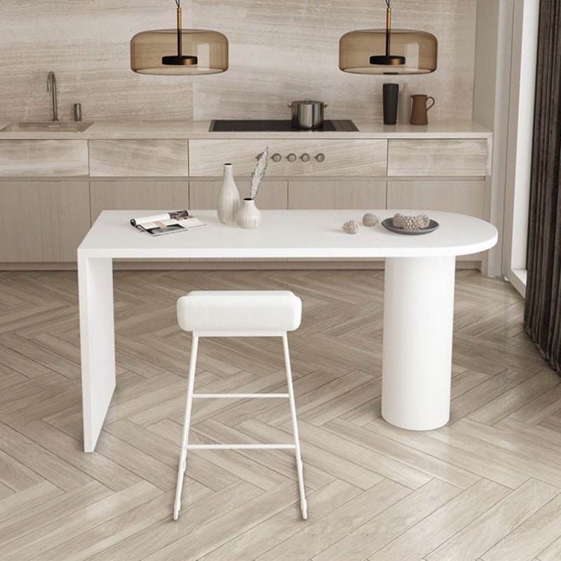 Solid Wood Modern Bar Table Rectangle Dining Table for Kitchen Living Room