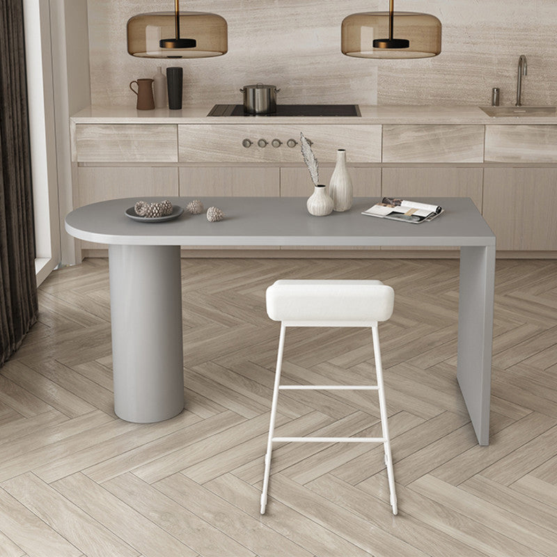 Solid Wood Modern Bar Table Rectangle Dining Table for Kitchen Living Room