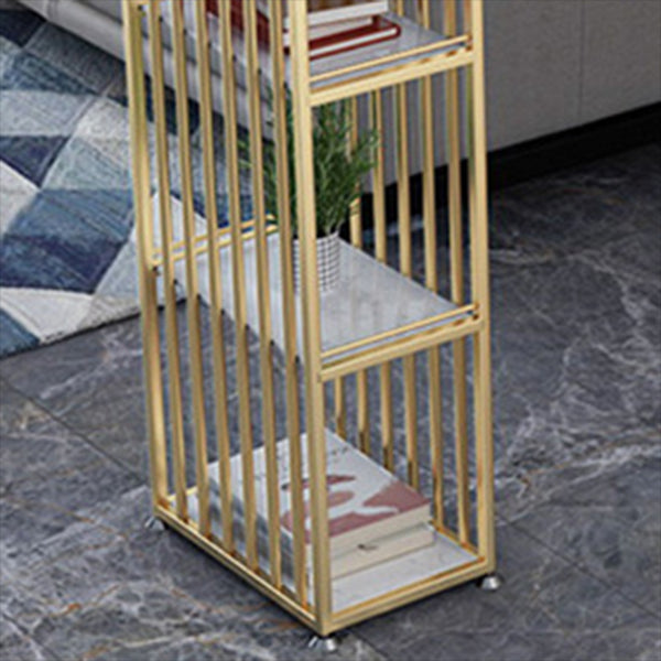 Glam Pub Table Double Pedestal Bar Height Rectangle Bar Table for Bar