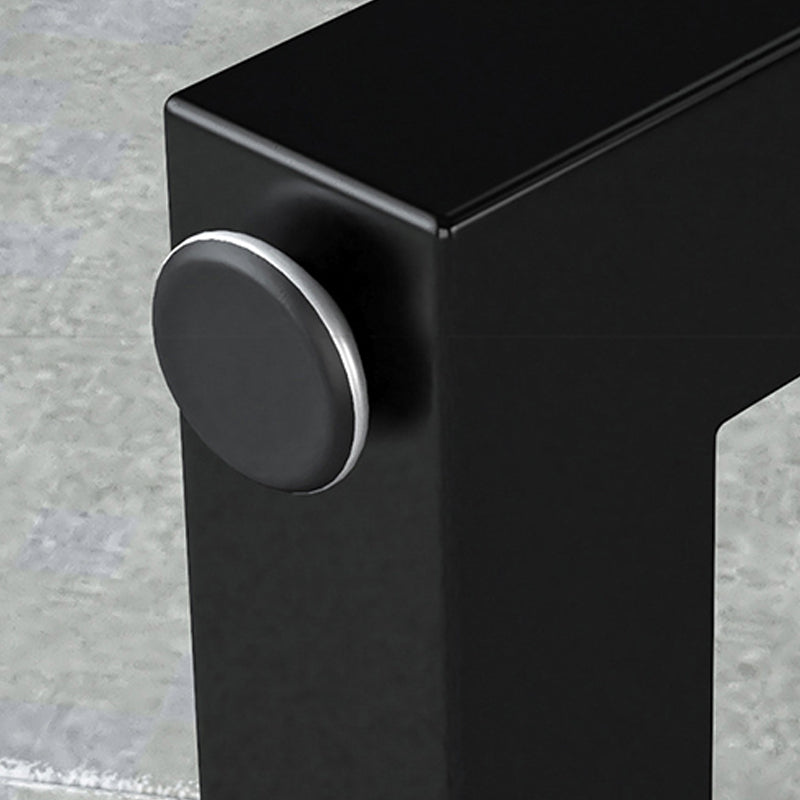 Black and Metal Base Table Rectangle Industrial Sintered Stone Bar Table