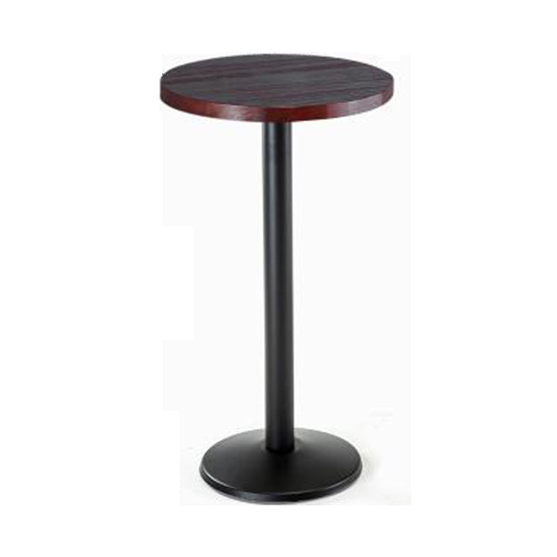 Trestle Base Dining Table Rectangle Brown Solid Wood Bar Table for Kitchen Living Room