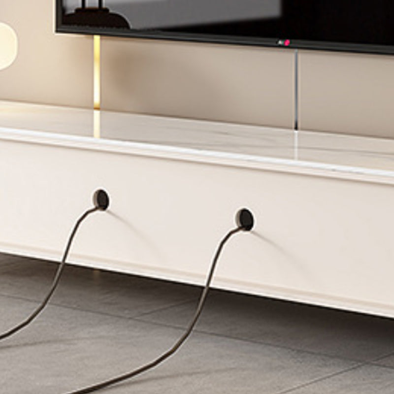 Glam Stone TV Stand Console Cable Management TV Media Stand with Drawe