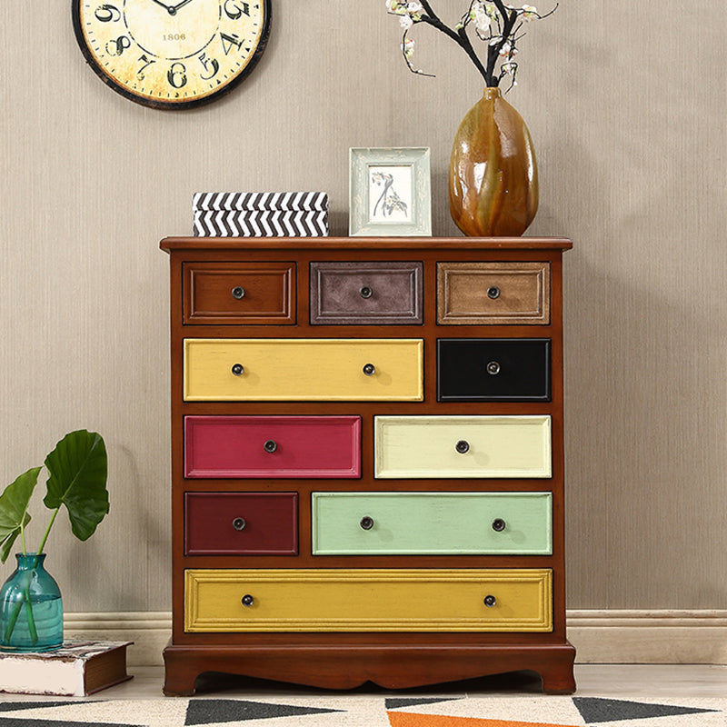 Nautical Bedroom Wooden Storage Chest Vertical Chest with Drawers