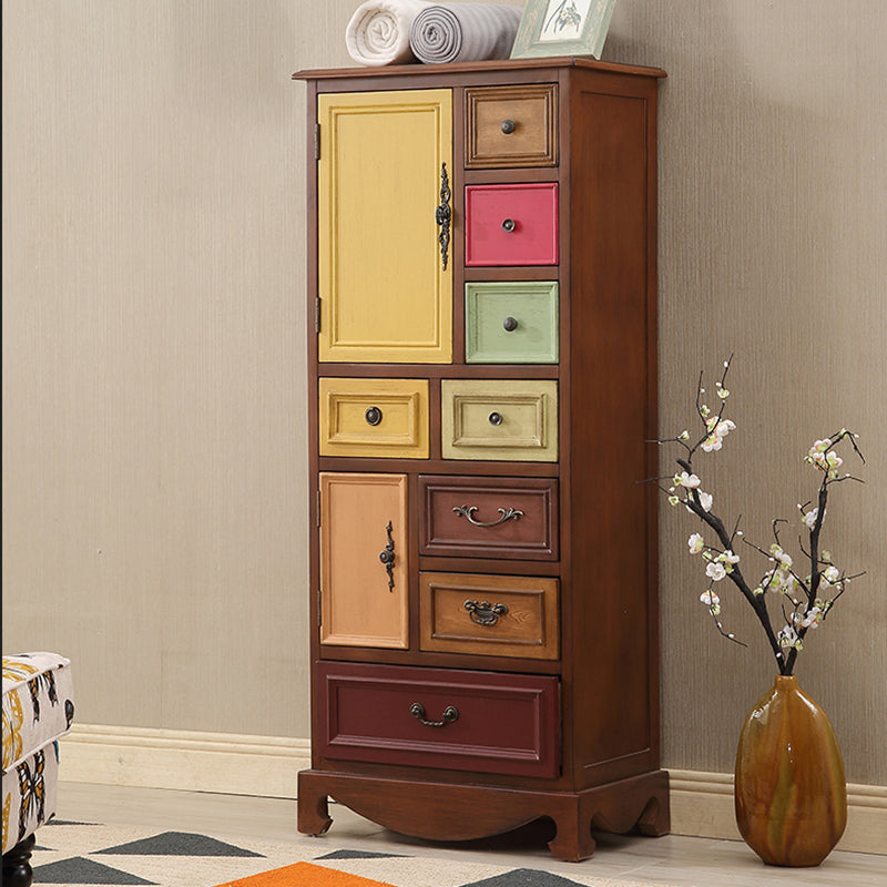 Nautical Bedroom Wooden Storage Chest Vertical Chest with Drawers