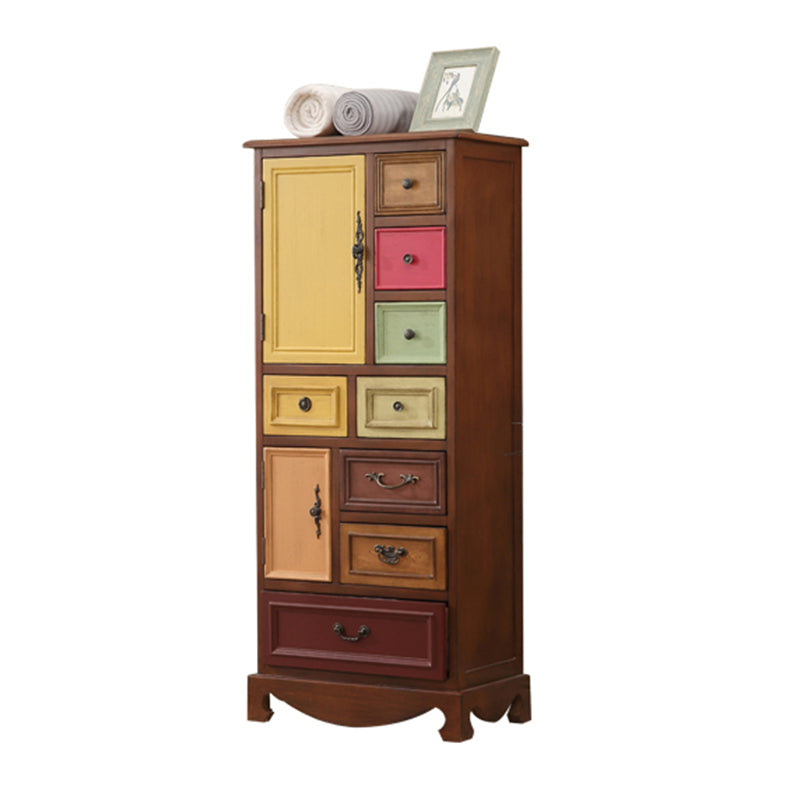 Nautical Bedroom Wooden Storage Chest Vertical Chest with Drawers