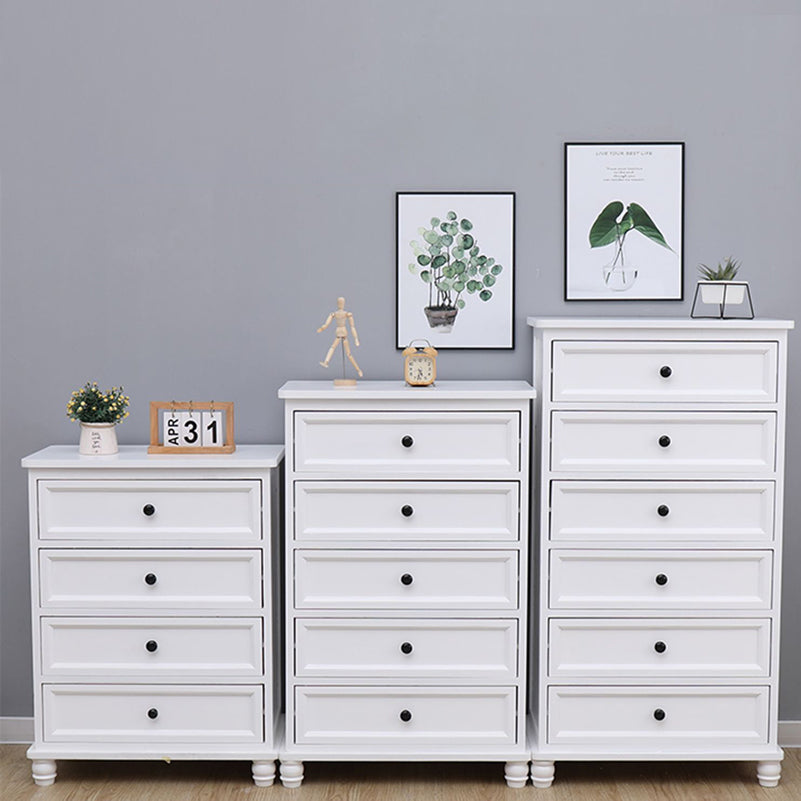13.8" W Vertical Chest Solid Wood White Storage Chest with Drawers