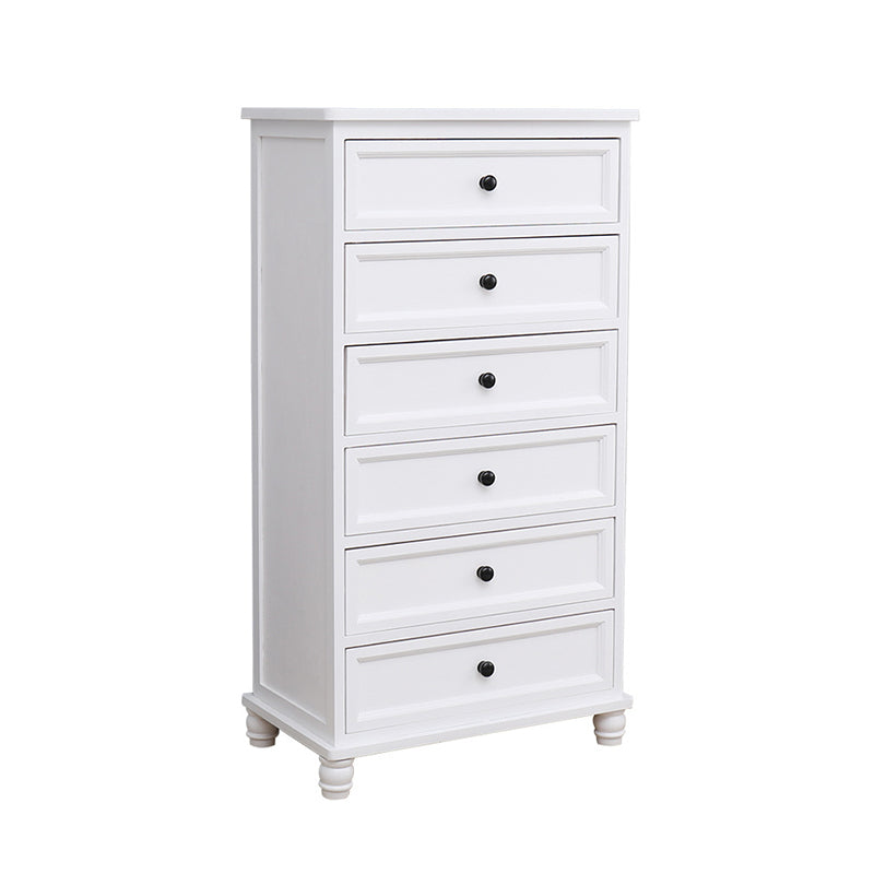 13.8" W Vertical Chest Solid Wood White Storage Chest with Drawers