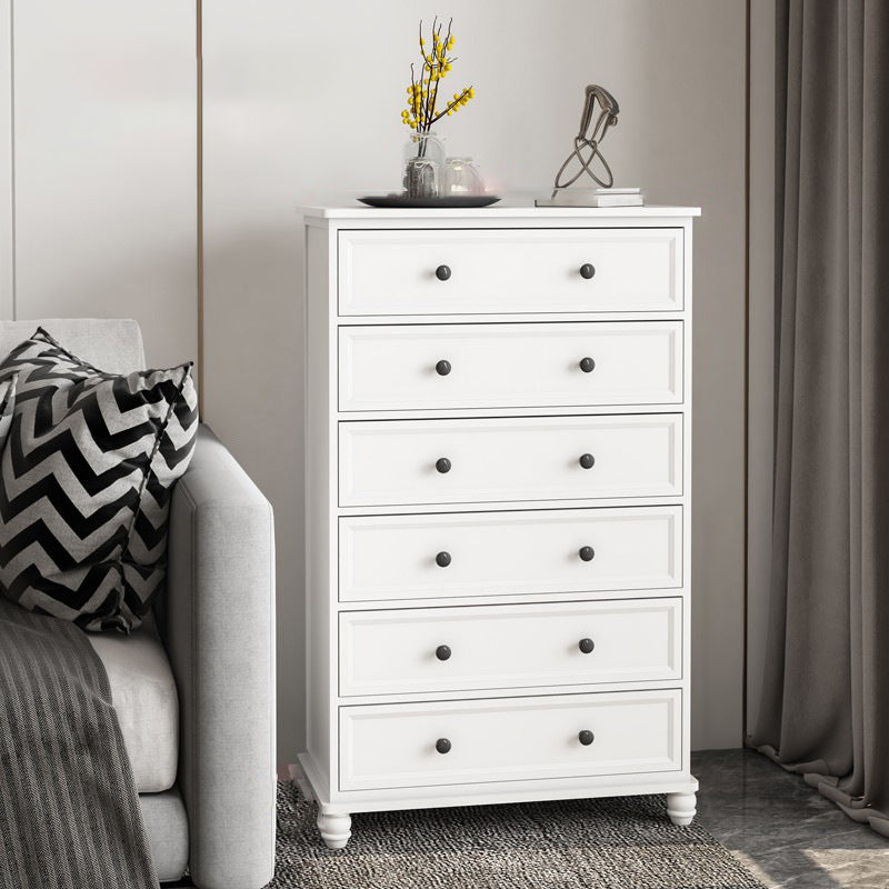 13.8" W Vertical Chest Solid Wood White Storage Chest with Drawers