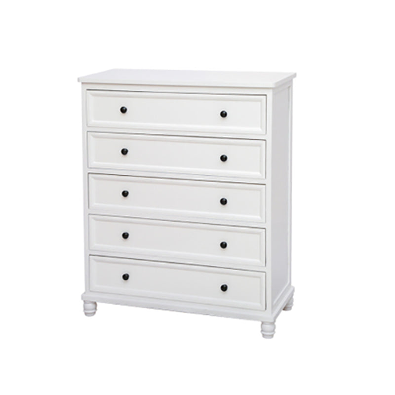 13.8" W Vertical Chest Solid Wood White Storage Chest with Drawers