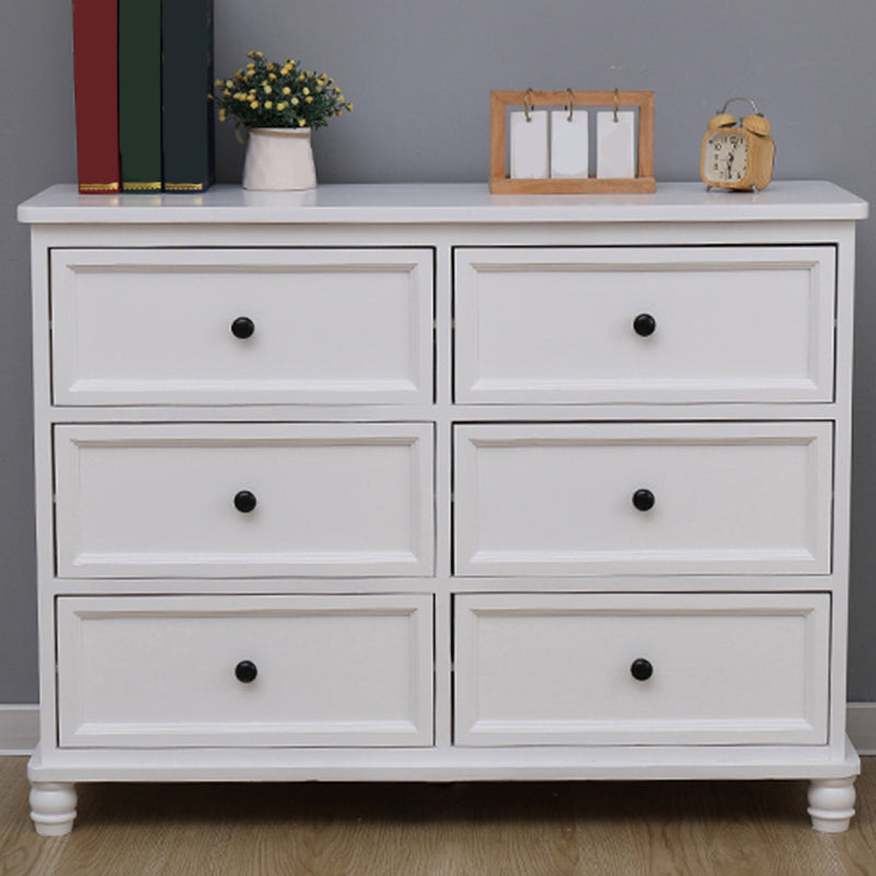 13.8" W Vertical Chest Solid Wood White Storage Chest with Drawers