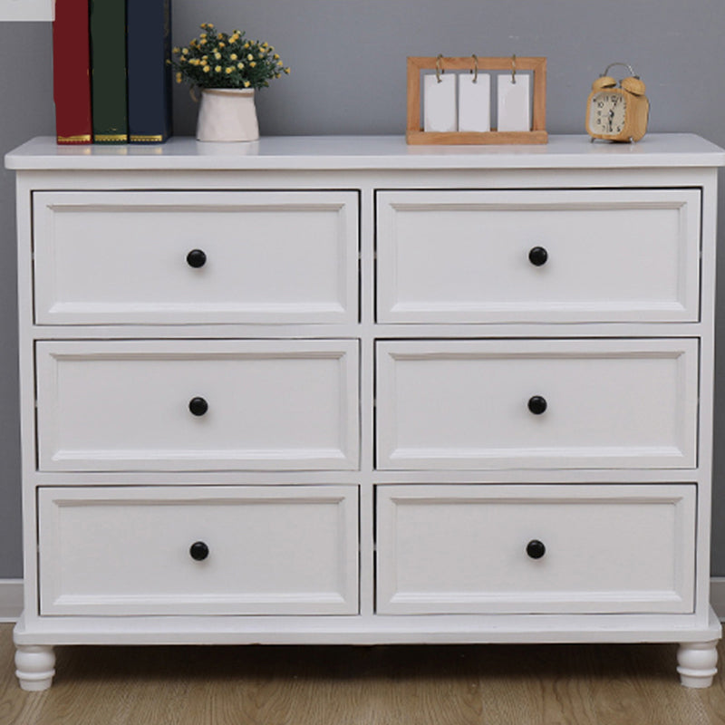 13.8" W Vertical Chest Solid Wood White Storage Chest with Drawers