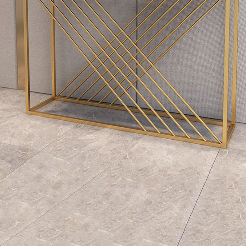 Glam Console Accent Table Rectangle Sofa Console Table in Marble