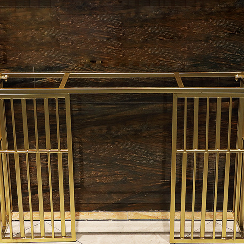 Glam Sofa Console Table Antique Finish Console Accent Table with Shelf