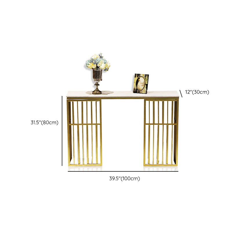 Glam Sofa Console Table Antique Finish Console Accent Table with Shelf