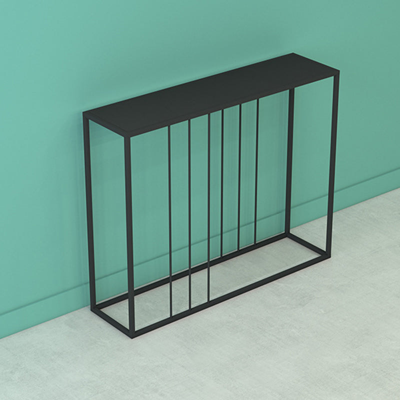 29.53" Tall Modern Accent Table Iron Console Table with 1 Shelf