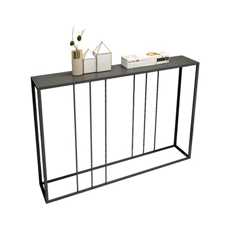 29.53" Tall Modern Accent Table Iron Console Table with 1 Shelf