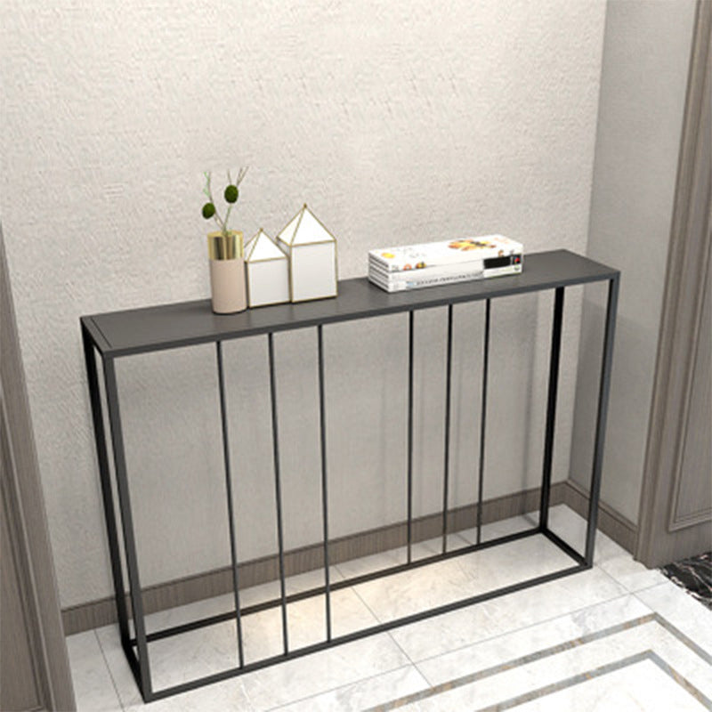 29.53" Tall Modern Accent Table Iron Console Table with 1 Shelf