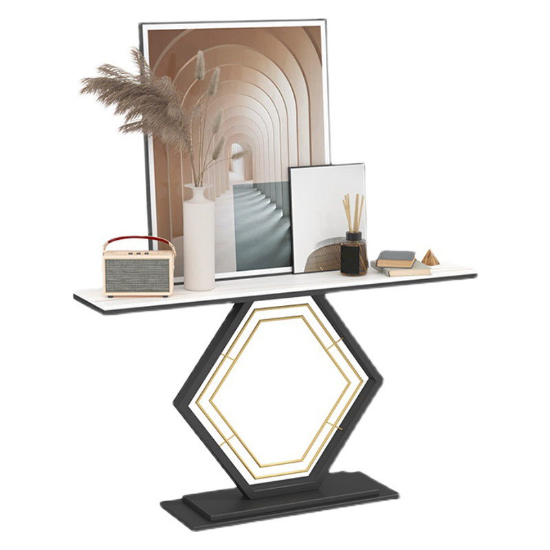 Glam Rectangle Console Accent Table Antique Finish Sofa Console Table