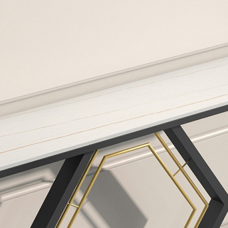 Glam Rectangle Console Accent Table Antique Finish Sofa Console Table