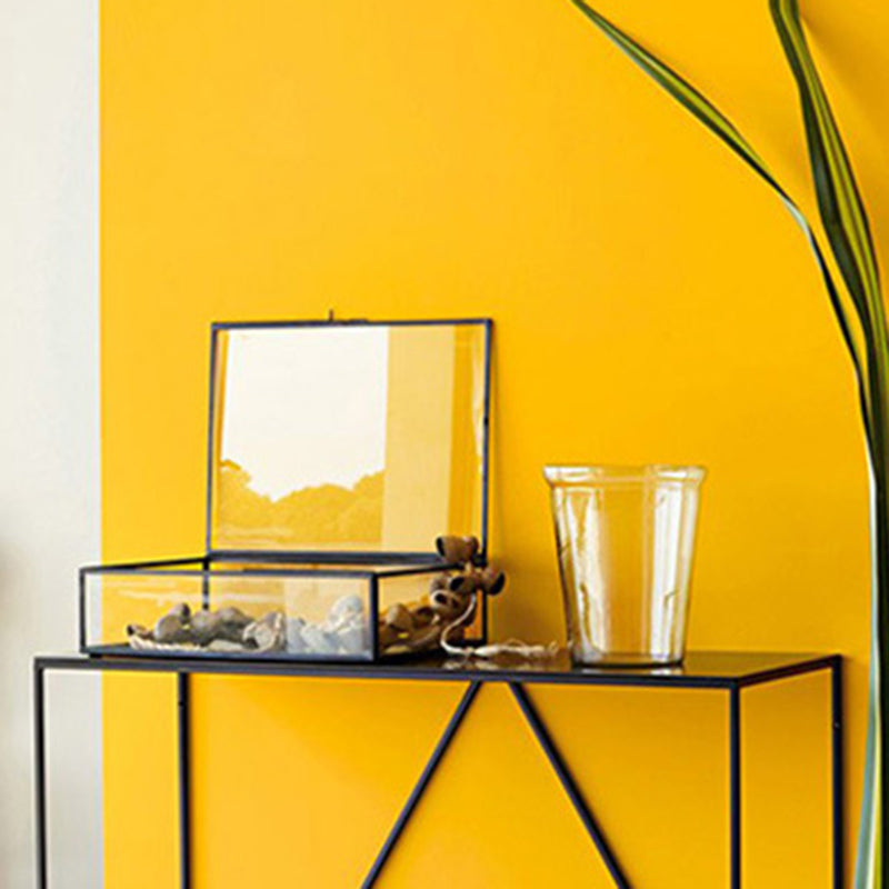 Contemporary Console Accent Table Antique Finish Sofa Console Table in Metal