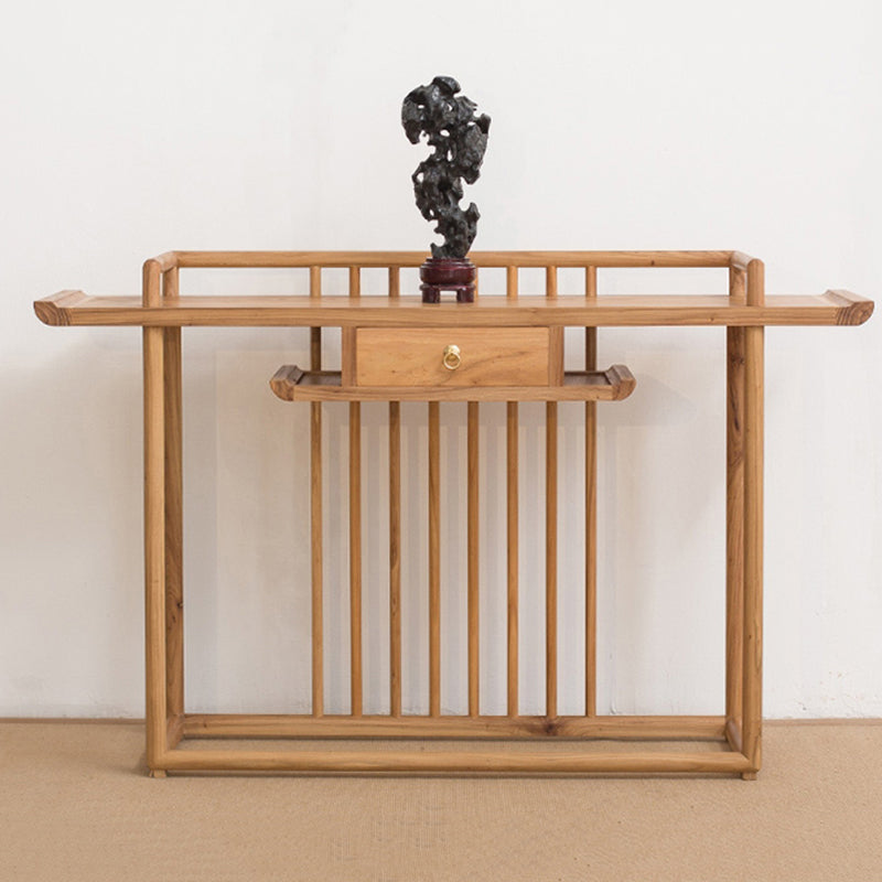 34.65" Tall Console Table Glam 1-drawer Solid Wood Console Accent Table