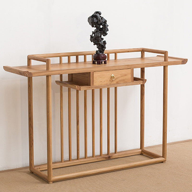 34.65" Tall Console Table Glam 1-drawer Solid Wood Console Accent Table