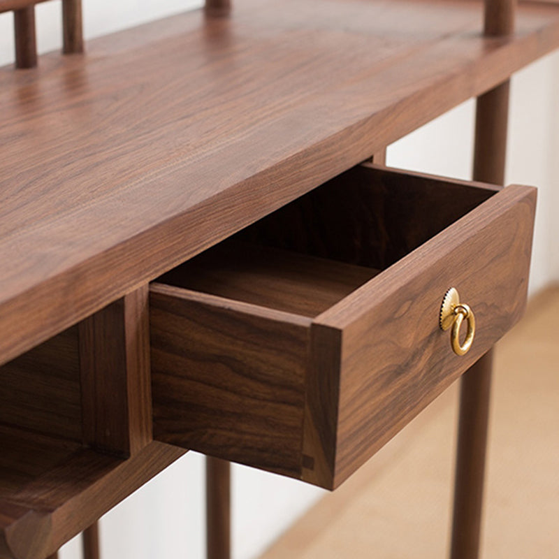 34.65" Tall Console Table Glam 1-drawer Solid Wood Console Accent Table