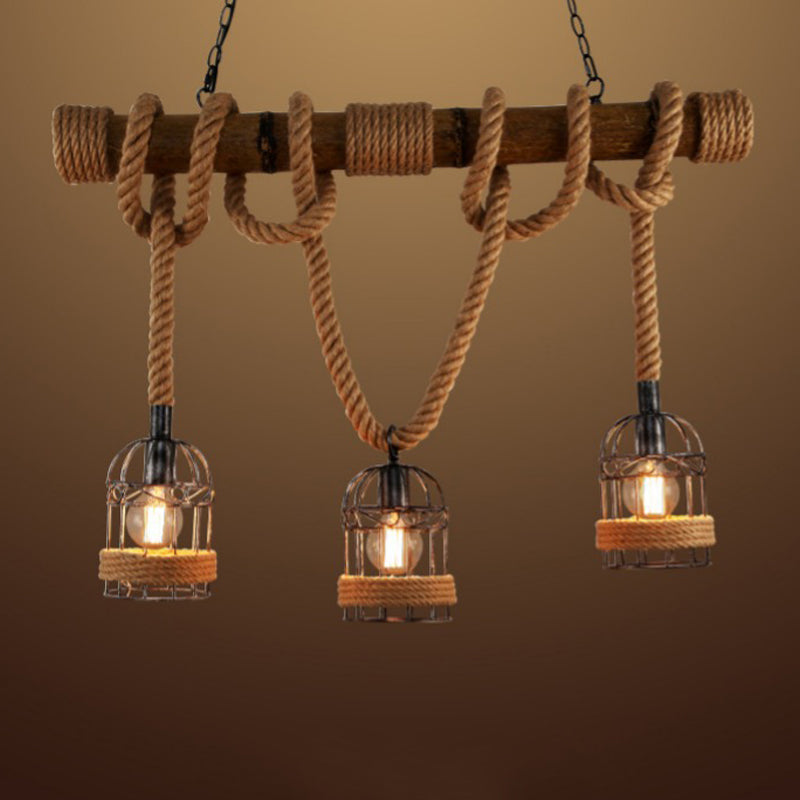 Industrial Style Island Pendant Metal Island Light Fixtures for Living Room
