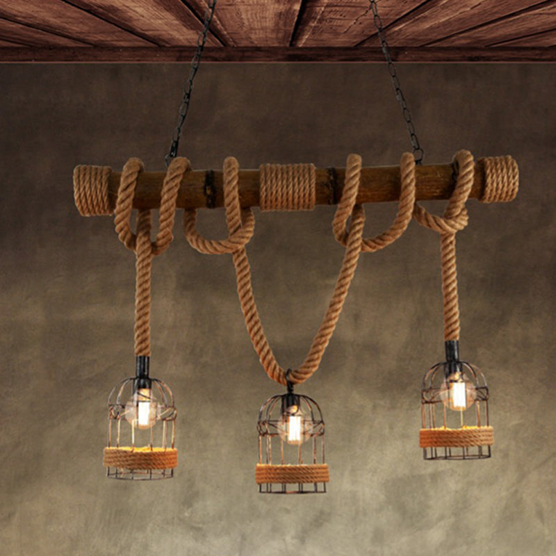 Industrial Style Island Pendant Metal Island Light Fixtures for Living Room