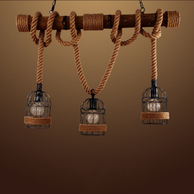 Industrial Style Island Pendant Metal Island Light Fixtures for Living Room
