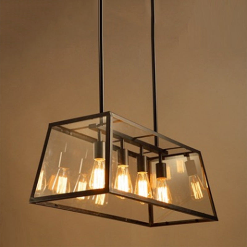 Rectangular Shape Island Pendant Industrial Style Island Pendant Lighting for Living Room