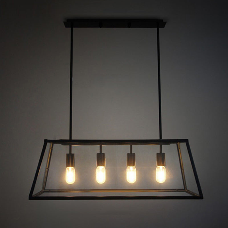 Rectangular Shape Island Pendant Industrial Style Island Pendant Lighting for Living Room