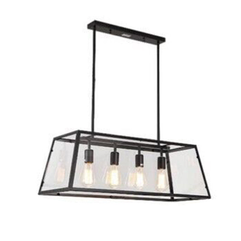 Rectangular Shape Island Pendant Industrial Style Island Pendant Lighting for Living Room
