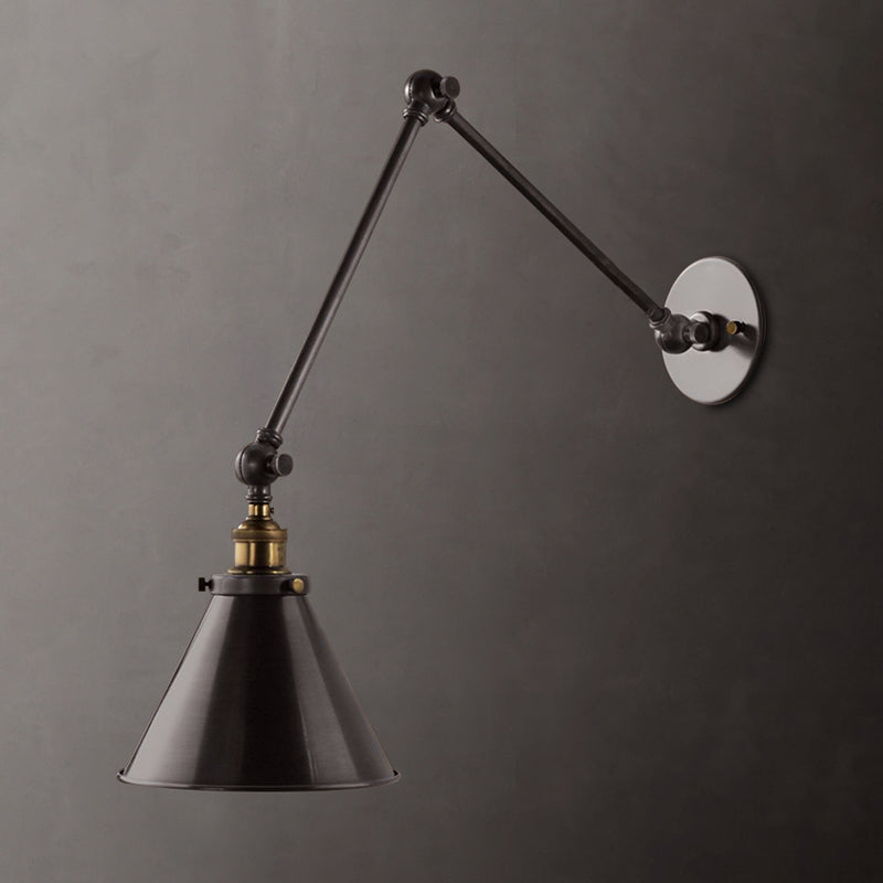 Modern Wall Sconce Cone Shape Wall Light with Metal Shade for Bedroom