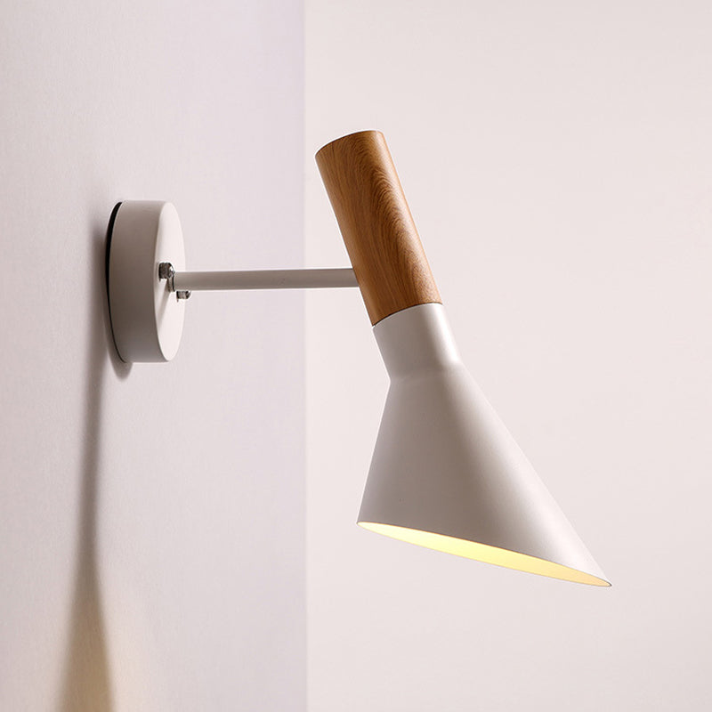 Metal Cone Shape Wall Sconce Modern Style 1 Light Wall Light Fixture