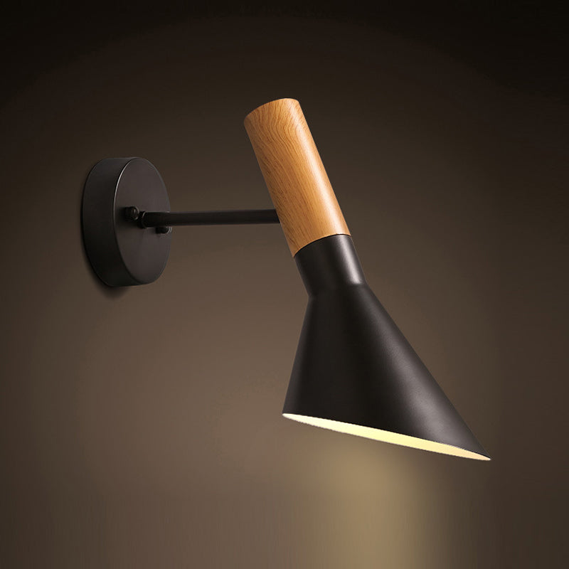 Metal Cone Shape Wall Sconce Modern Style 1 Light Wall Light Fixture