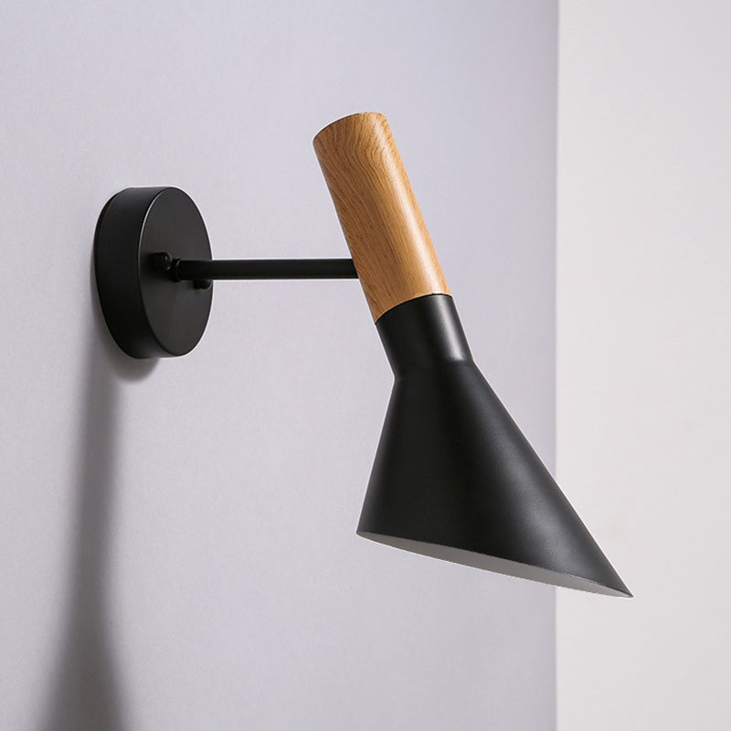 Metal Cone Shape Wall Sconce Modern Style 1 Light Wall Light Fixture