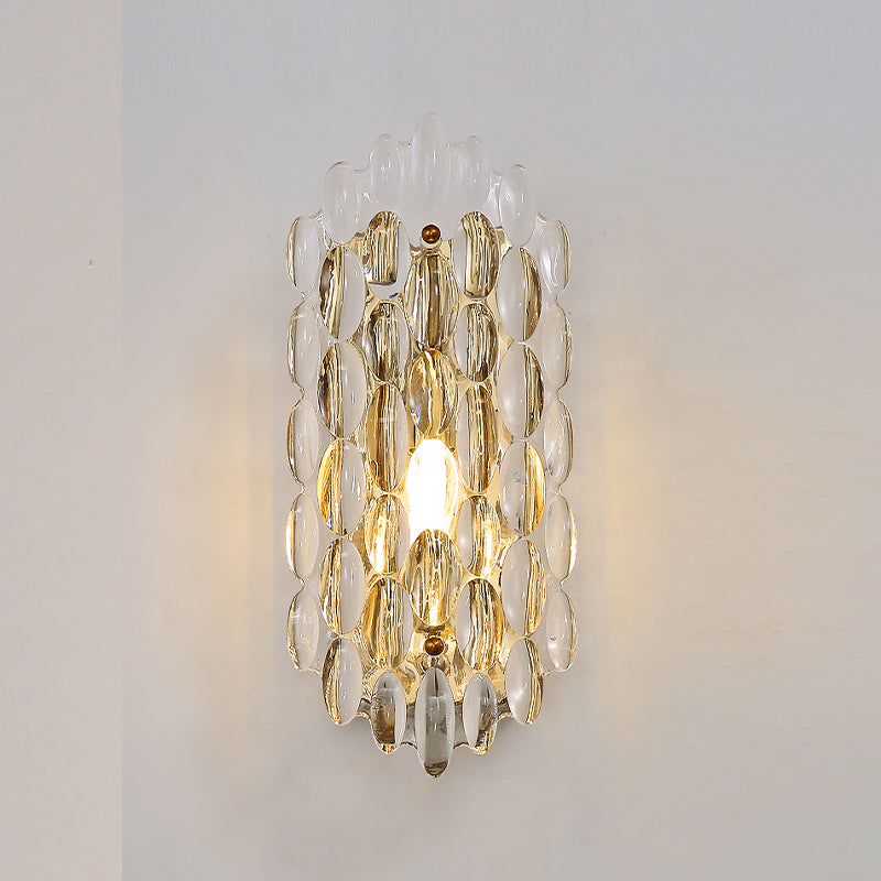 Modern Style Wall Light Crystal Sconces in Transparent for Bedroom