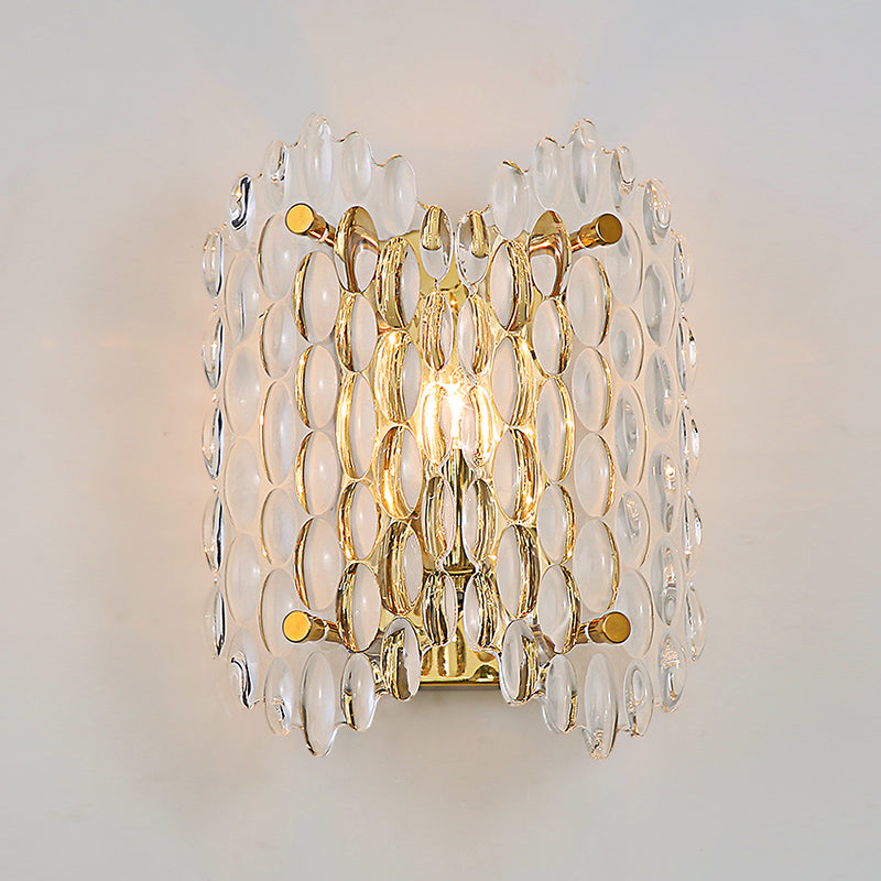 Modern Style Wall Light Crystal Sconces in Transparent for Bedroom