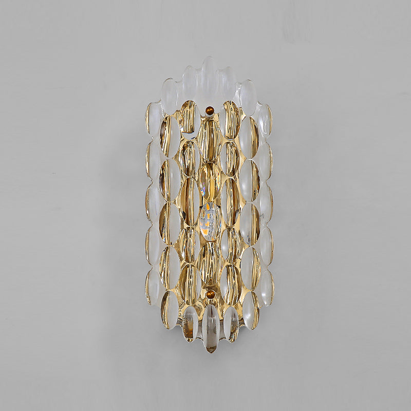 Modern Style Wall Light Crystal Sconces in Transparent for Bedroom